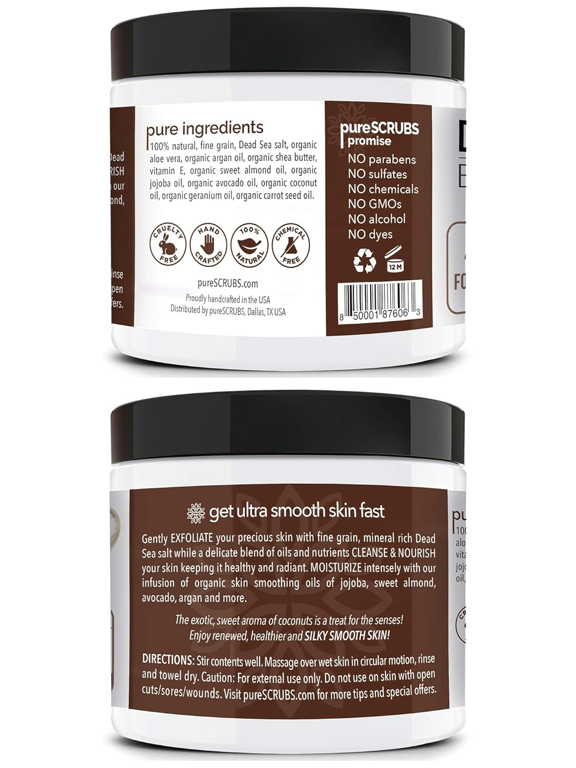 Premium Coconut Body Scrub Set – Deep Exfoliation & Nourishing Hydration with Dead Sea Salt