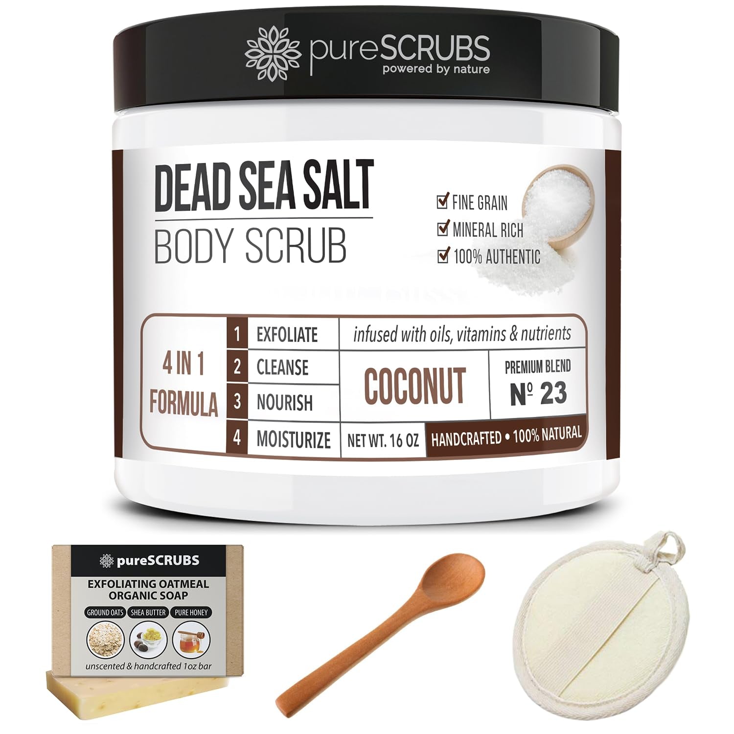 Premium Coconut Body Scrub Set – Deep Exfoliation & Nourishing Hydration with Dead Sea Salt